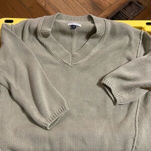 American Eagle Outfitters V-Neck Sweater - Sage Green